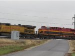 Kansas City Southern 4843 heading East out of Villa Grove crossing N Cnty RD 1450 E